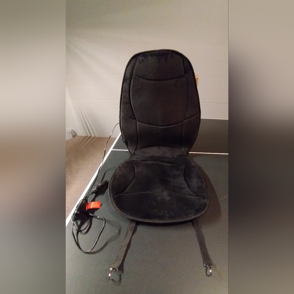 Heated Seat Cover - HealthMate IN9438 Velour 12V Seat Cushion